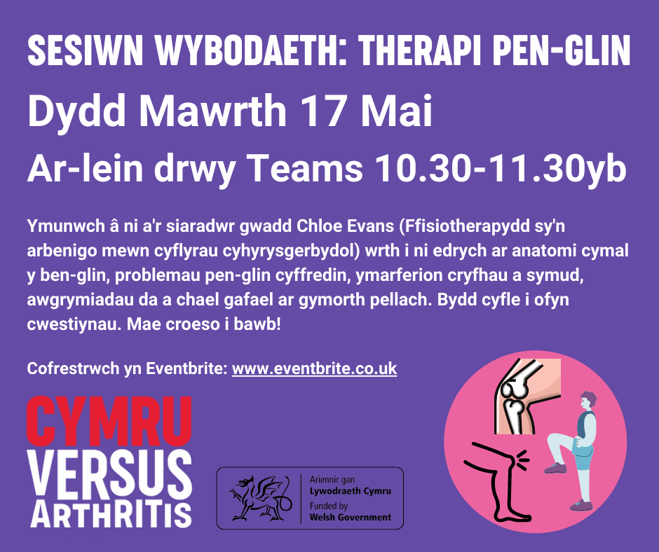 Knee Therapy - Poster Cymraeg